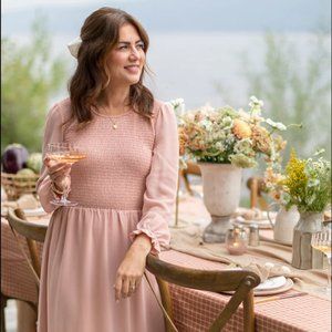 Mad About Style x Jillian Harris Grace Midi Dress in Misty Rose
